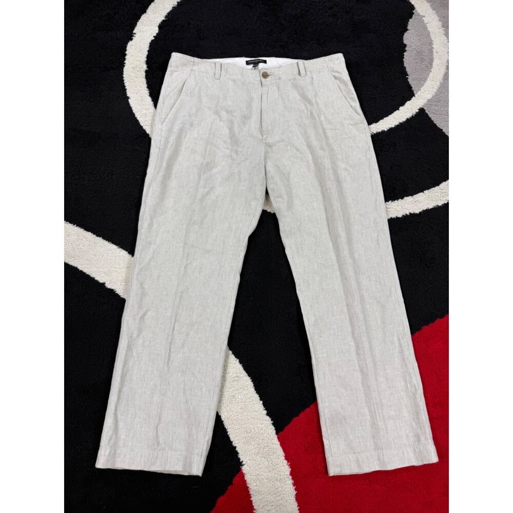 Banana Republic Pants Mens 36x30 Grayish Tan Linen Blend Casual Beach